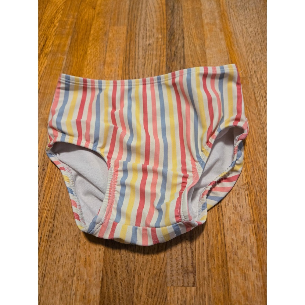 Rise Little Earthling Baby  6-12M Multi Color Stripe Recycled‎ Swim Bottoms